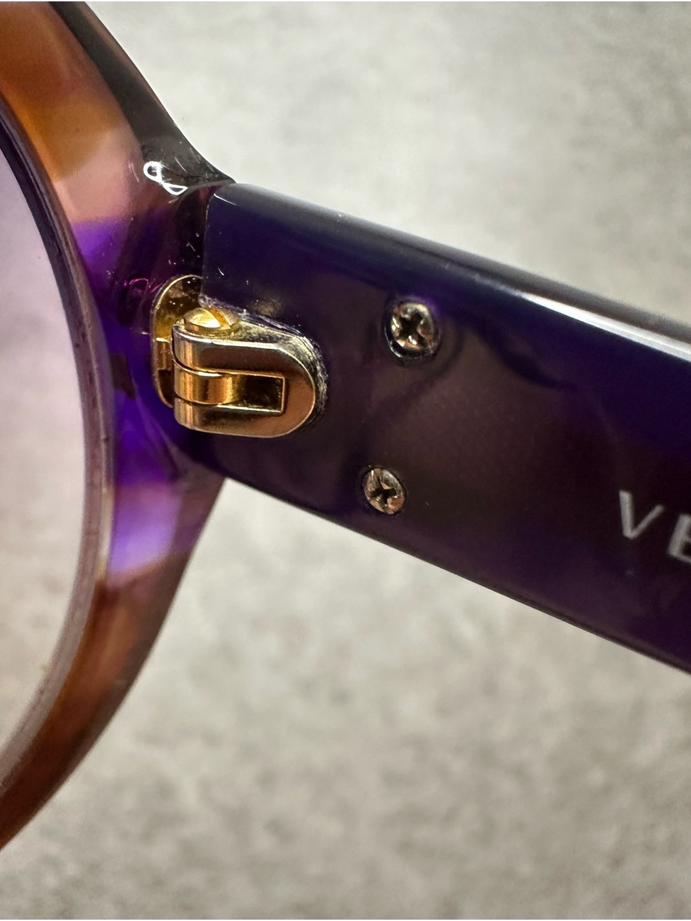 Versace Purple Gradient Oversized Women's Sunglasses - Picture 6 of 9
